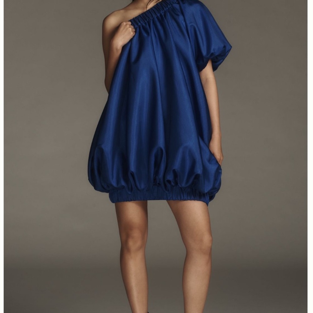 Sunday in Brooklyn One Shoulder Dress - Royal Blue